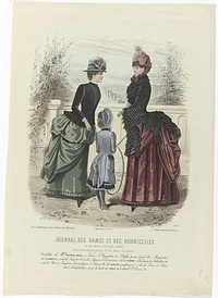 Le Journal des Dames et des Demoiselles, janvier 1884, No 2059b : Toilettes de Melle Adolphine Koenig (...) (1884) by A Bodin, Guido Gonin, Auguste Godchaux and Cie and Abel Goubaud