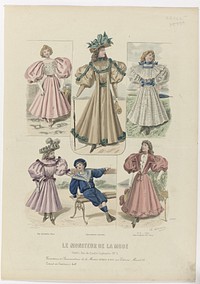 Le Moniteur de la Mode, 1895, Nr. 3139e, No. 21: Garnitures et Passementeries (...) (1895) by A Portier, Guido Gonin, Abel Goubaud and Larivière