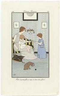 Journal des Dames et des Modes, Costumes Parisiens, 1914, No. 137 : Robe de petite fill (...) (1914) by Monogrammist MFN and anonymous
