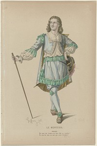 Le Menteur, 1852 (1852) by L Wolff, Edmond Aimé Florentin Geffroy, Falconer and Moine