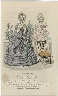 Le Follet Courrier des Salons, 1836, No. 783: Capote en crèp (...) (1836) by anonymous