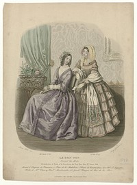 Le Bon Ton, Journal des Modes, 1846, 12e Année, 2e Vol. 17e Liv. No. 29 : Bonnet & Chapeau (...) (1846) by Tony Goutière, Laure Colin Noël and Nardin