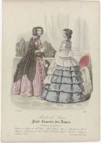 Petit Courrier des Dames, 15 juin1849, No. 2441 : Chapeau et Coiffur (...) (1849) by Florensa de Closménil and S and J Fuller