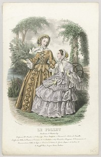 Le Follet, 1855, No. 1986 : Chapeaux Mme Naudé (...) (1855) by anonymous, Anaïs Colin Toudouze and A Leroy