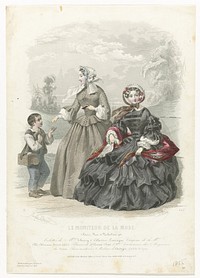 Le Moniteur de la Mode, 1855, No. 442 : Toilettes de M.mes Thierry (...) (1855) by Jean Baptiste Réville, Jules David 1808 1892, E B Strange and Co and Lamoureux