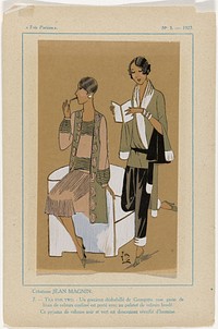 Très Parisien, 1927, No. 3 : -7: Créations JEAN MAGNIN.- TEA FOR TW (...) (1927) by anonymous, Jean Magnin and G P Joumard