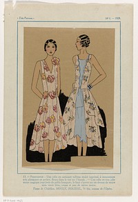 Très Parisien, 1929, No. 1 : 13.- POMPADOUR - Une robe en ravissant (...) (1929) by anonymous, Mouly Roussel Chatillon and G P Joumard