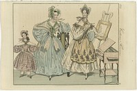 Journal des Dames et des Modes, editie Frankfurt 1835, Costumes Parisiens, (21) (1835) by Monogrammist M Italië 16e eeuw and J P Lemaire