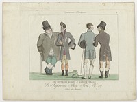 Le Suprême Bon-Ton, Caricatures Parisiennes, 1810-1815, No. 19 : Les nouveaux habits a longue taille (1800 - 1815) by anonymous and Aaron Martinet
