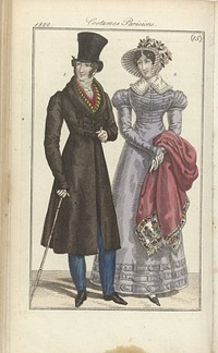 Journal des Dames et des Modes, editie Frankfurt 7 Avril 1822, Costumes Parisiens (15) (1822) by anonymous and J P Lemaire