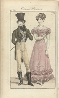 Journal des Dames et des Modes, editie Frankfurt 1822, 21 Avril, Costumes Parisiens (17) (1822) by anonymous and J P Lemaire
