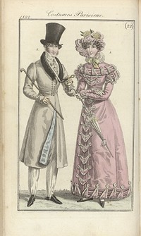 Journal des Dames et des Modes, editie Frankfurt 26 Mai 1822, Costumes Parisiens (22) (1822) by anonymous and J P Lemaire