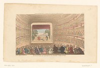 Doctor Syntax kijkt naar een voorstelling in Covent Garden Theatre (1817) by Thomas Rowlandson, Thomas Rowlandson and Rudolph Ackermann