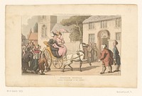 Doctor Syntax en zijn vrouw rijden naar de domineeswoning (1819) by Thomas Rowlandson, Thomas Rowlandson and Rudolph Ackermann