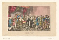 Doctor Syntax aan het hof van de koning (1820) by Robert Isaac Cruikshank, Thomas Rowlandson and John Johnston