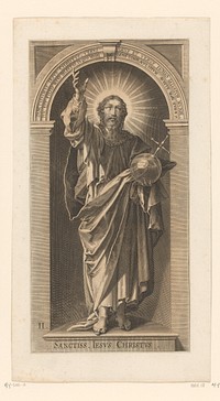 Christus als Salvator Mundi (1623) by Lucas Kilian, Johann Mathias Kager and G Kümmelman