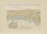 Meer aan de voet van de Bandaisan berg (1917) by Morita Tsunetomo, Igami Bonkotsu and Nakajima Jûtarô