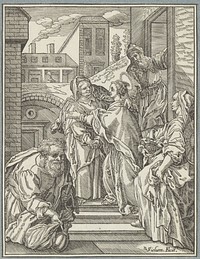 Visitatie (1591 - 1657) by Christoffel van Sichem II, Cornelis Galle, Philips Galle, Gijsbert van Veen, Federico Barocci and Hendrick Goltzius