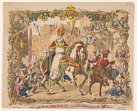 Aankomst van Sint Nicolaas (in or before 1856 - c. 1871) by anonymous, B C Albek and G Theod Bom