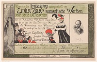 Uitgeversprospectus voor Emile Zola's Romantische Werken (c. 1900) by anonymous, Felix and Wilms and Co