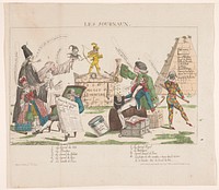 Personificaties van acht tijdschriften (in or before 1814) by anonymous