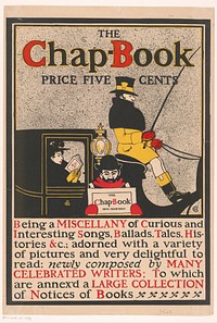 Reclamebiljet voor het tijdschrift The Chap-Book (1896) by anonymous and Claude Fayette Bragdon