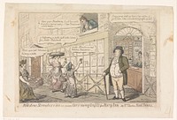 Verkoopsters van aardbeien voor de etalage van uitgever Samuel W Fores te Londen (1810) by George Cruikshank and Samuel W Fores
