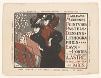 Visitekaartje van kunsthandel Achille Astre te Parijs (c. 1900) by anonymous and Gojé