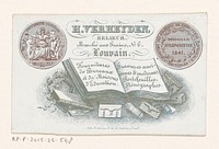 Visitekaartje van boekbinder H. Verheyden te Leuven (1841 - 1865) by H Salomon and H Salomon