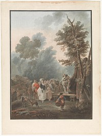 Four Scenes of Village Life (c. 1788 - c. 1790) by Charles Melchior Descourtis and Nicolas Antoine Taunay
