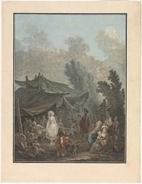 Four Scenes of Village Life (1785) by Charles Melchior Descourtis and Nicolas Antoine Taunay