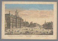 Gezicht op het stadhuis op de Dam te Amsterdam (c. 1760 - c. 1800) by Daumont and anonymous