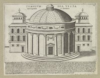 Tempel van Vesta te Rome (in or after 1637) by Giacomo Lauro and Giacomo Mascardi