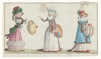 Magasin des Modes Nouvelles Françaises et Anglaises, 30 décembre 1787, 3e Année, 5e Cahier, Pl. 1,2,3 (1787) by A B Duhamel, Defraine and Buisson