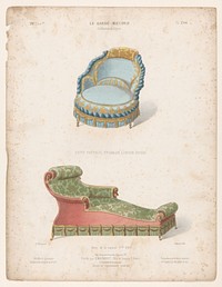 Fauteuil en chaise longue (1885 - 1895) by Chanat, Becquet frères, Eugène Maincent and Désiré Guilmard
