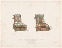 Twee stoelen (1885 - 1895) by Chanat, Becquet frères, Eugène Maincent and Désiré Guilmard