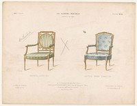 Twee fauteuils (1895 - 1935) by Léon Laroche, Monrocq and weduwe Eugène Maincent