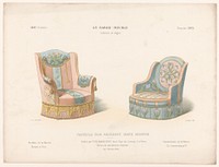 Twee fauteuils (1895 - 1935) by Léon Laroche, Monrocq and weduwe Eugène Maincent