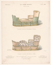 Twee chaise longues (1895 - 1935) by Léon Laroche, Monrocq and weduwe Eugène Maincent