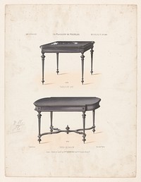 Twee tafels (1832 - 1877) by anonymous, Victor Joseph Quétin, Victor Joseph Quétin and Victor Joseph Quétin