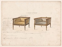 Twee fauteuils (1878 - in or after 1904) by anonymous, Victor Léon Michel Quétin, Victor Léon Michel Quétin and Victor Léon Michel Quétin