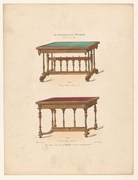 Twee tafels (1878 - in or after 1904) by anonymous, Victor Léon Michel Quétin, Victor Léon Michel Quétin and Victor Léon Michel Quétin