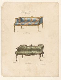 Twee canapés (1878 - in or after 1904) by anonymous, Victor Léon Michel Quétin, Victor Léon Michel Quétin and Victor Léon Michel Quétin