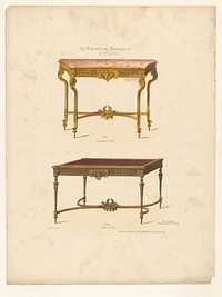 Consoletafel en tafel (1878 - in or after 1904) by anonymous, Victor Léon Michel Quétin, Victor Léon Michel Quétin and Victor Léon Michel Quétin