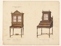 Twee bureaus (1878 - in or after 1904) by anonymous, Victor Léon Michel Quétin, Victor Léon Michel Quétin and Victor Léon Michel Quétin
