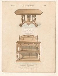 Tafel en servieskast (1839 - 1885) by Midart, Becquet and Désiré Guilmard