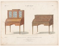 Twee bureaus (1885 - 1895) by Léon Laroche, Becquet frères, Eugène Maincent and Désiré Guilmard