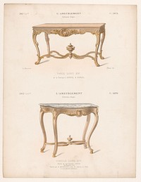 Twee tafels (1885 - 1895) by Chanat, Becquet frères, Eugène Maincent and Désiré Guilmard