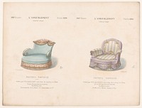 Twee fauteuils (1895) by Léon Laroche, Monrocq and weduwe Eugène Maincent