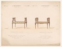 Twee banken (1895) by Chanat, Monrocq and weduwe Eugène Maincent